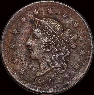 1839 Coronet Head Large Cent LIGHTLY CIRCULATED. 1839 Coronet Head Large Cent LIGHTLY CIRCULATED