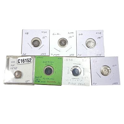 Various Dates Silver Great Britian 2 Pence HIGH GRADE