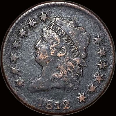 1812 Classic Head Large Cent NEARLY UNCIRCULATED. 1812 Classic Head Large Cent NEARLY UNCIRCULATED