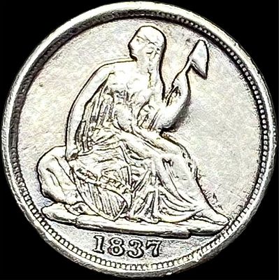 1837 Seated Liberty Half Dime NEARLY UNCIRCULATED. 1837 Seated Liberty Half Dime NEARLY UNCIRCULATED