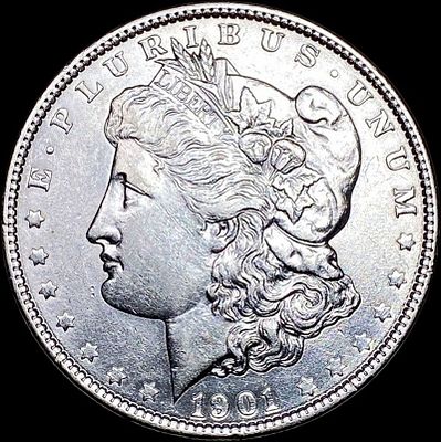 1901 Morgan Silver Dollar ABOUT UNCIRCULATED