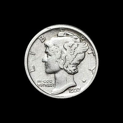 1923-S Mercury Dime CLOSELY UNCIRCULATED