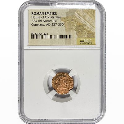 Roman Constans, AD 337-350 AE4 BI Nummus NGC