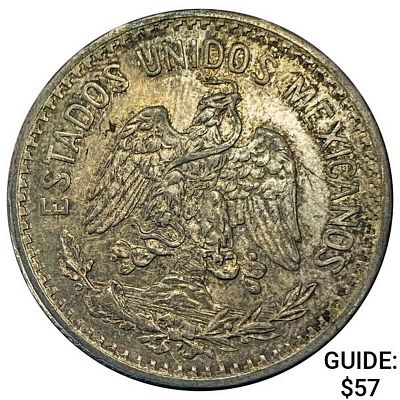 1907 Mexico 50 Centavos CLOSELY UNCIRCULATED