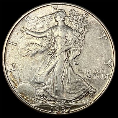 1937-D Silver Walking Liberty Half Dollar CLOSELY UNCIRCULATED