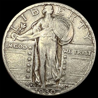 1930-S Silver Standing Liberty Quarter NEARLY UNCIRCULATED
