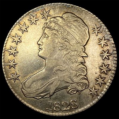 1828 Capped Bust Half Dollar NEARLY UNCIRCULATED
