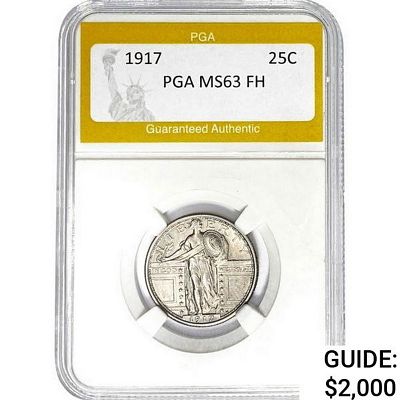 1917 Standing Liberty Quarter PGA MS63 FH