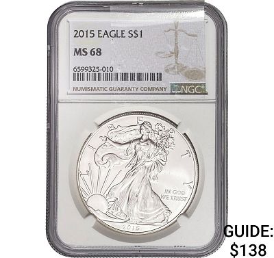 2015 Silver Eagle NGC MS68
