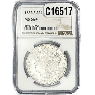 1882-S Morgan Silver Dollar NGC MS66+