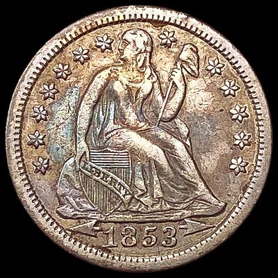 1853 Seated Liberty Dime NEARLY UNCIRCULATED