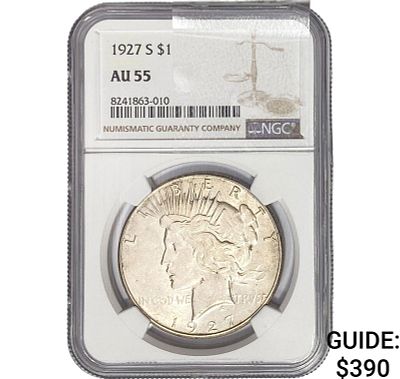 1927-S Silver Peace Dollar NGC AU55