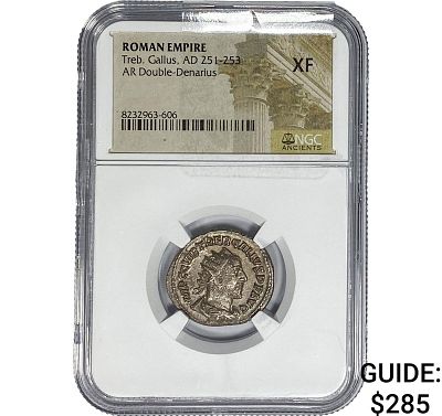 Roman Treb. Gallus AD 251-253 Silver Dbl-Denarius NGC