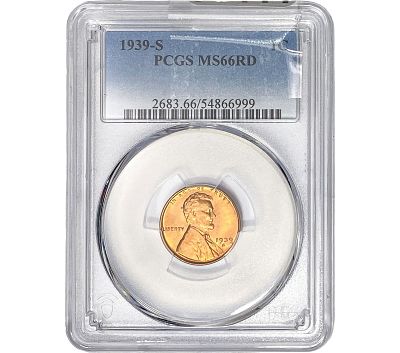 1939-S Wheat Cent PCGS MS66 RD