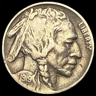 1919-D Buffalo Nickel ABOUT UNCIRCULATED