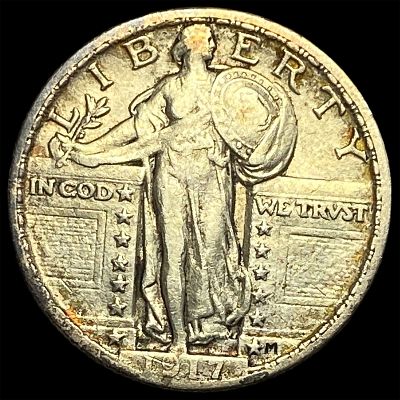 1917 Type 2 Standing Liberty Quarter NEARLY UNCIRCULATED. 1917 Type 2 Standing Liberty Quarter 