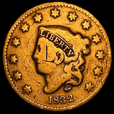 1832 Coronet Head Large Cent NICELY CIRCULATED. 1832 Coronet Head Large Cent NICELY CIRCULATED