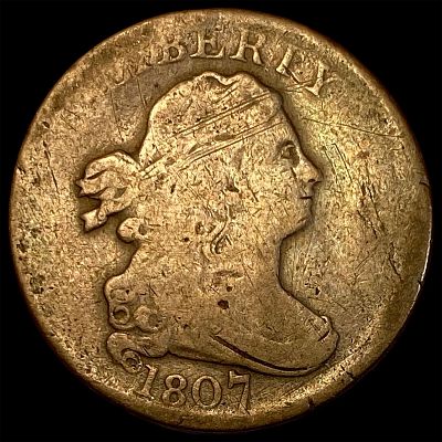 1807 Draped Bust Half Cent NICELY CIRCULATED