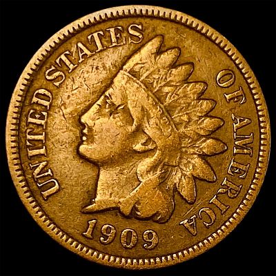 1909-S Indian Head Cent LIGHTLY CIRCULATED