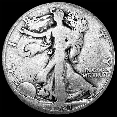 1921-S Walking Liberty Half Dollar NICELY CIRCULATED. 1921-S Walking Liberty Half Dollar NICELY 