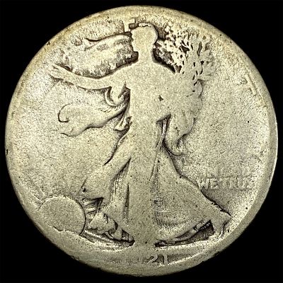1921-D Walking Liberty Half Dollar NICELY CIRCULATED. 1921-D Walking Liberty Half Dollar NICELY 