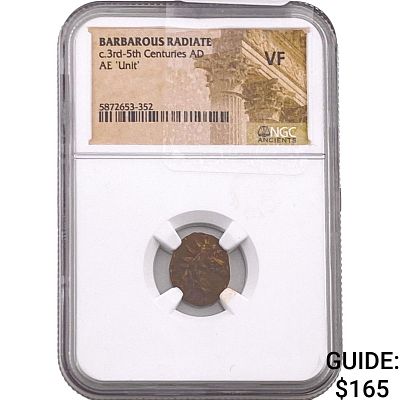 Barbarous Radiate 3rd-5th Cent AD Bronze Unit VF. Barbarous Radiate 3rd-5th Cent AD Bronze Unit VF