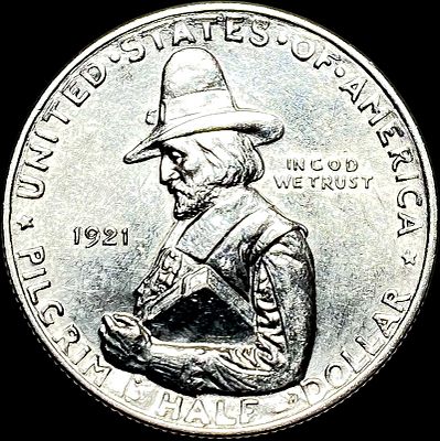 1921 Silver Pilgrim Tercentenary Half Dollar UNCIRCULATED