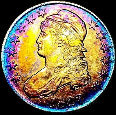 1827 Capped Bust Half Dollar NEARLY UNCIRCULATED
