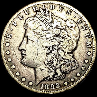 1892-CC Silver Morgan Dollar LIGHTLY CIRCULATED