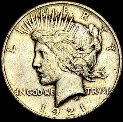 1921 Silver Peace Dollar NEARLY UNCIRCULATED