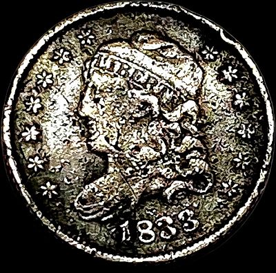 1833 Capped Bust Half Dime NICELY CIRCULATED