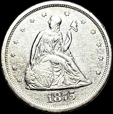 1875-S Silver Twenty Cents CLOSELY UNCIRCULATED