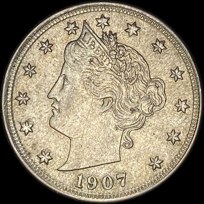 1907-S Liberty Head Nickel UNCIRCULATED. 1907 Liberty Head Nickel UNCIRCULATED