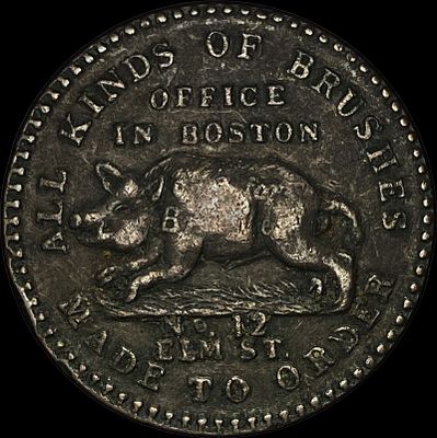 1835 John J. Adams Hard Times Token NEARLY UNCIRCULATED