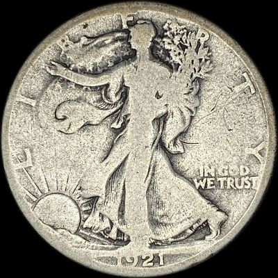 1921-S Walking Liberty Half Dollar NICELY CIRCULATED