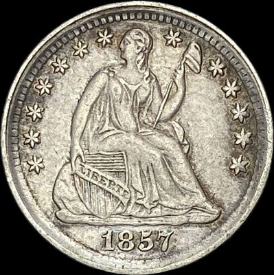 1857 Seated Liberty Half Dime CLOSELY UNCIRCULATED