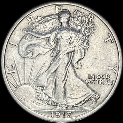 1917 Walking Liberty Half Dollar CLOSELY UNCIRCULATED
