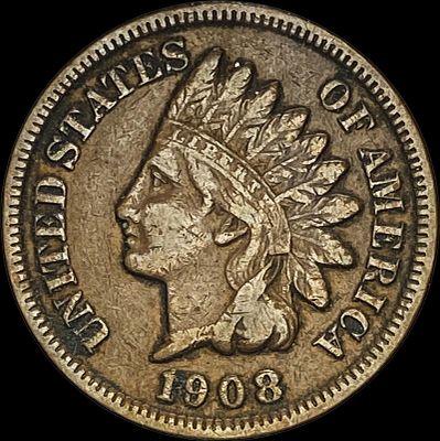 1908-S Indian Head Cent NEARLY UNCIRCULATED