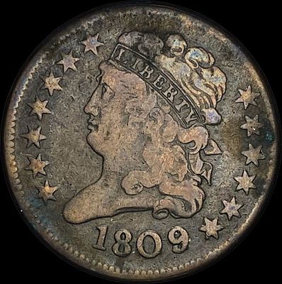 1809 Classic Head Half Cent NICELY CIRCULATED