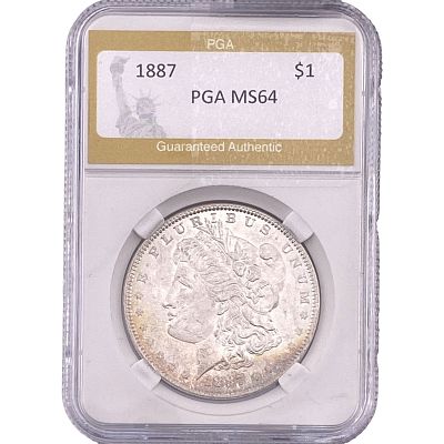1887 Morgan Silver Dollar PGA MS64