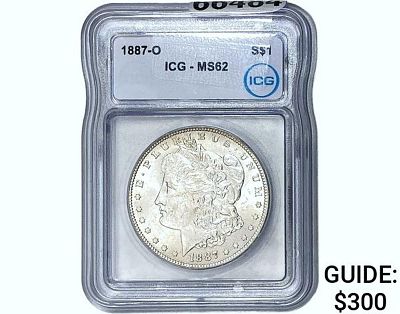 1887-O Morgan Silver Dollar ICG MS62