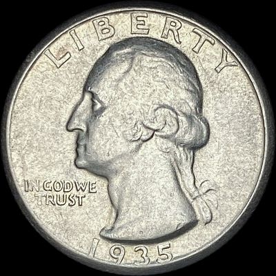 1935-S Silver Washington Quarter UNCIRCULATED