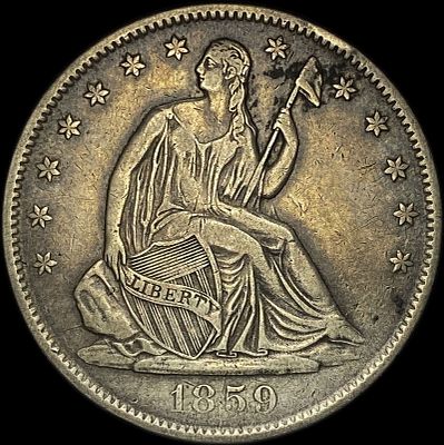 1859-O Seated Liberty Half Dollar NEARLY UNCIRCULATED