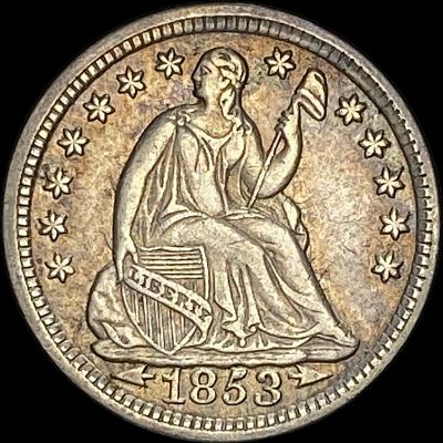 1853 Arrows Seated Liberty Half Dime CLOSELY UNCIRCULATED