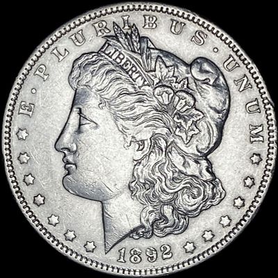 1892 Silver Morgan Dollar CLOSELY UNCIRCULATED