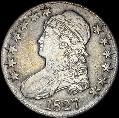1827 Capped Bust Half Dollar NEARLY UNCIRCULATED
