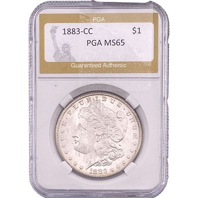 1883-CC Morgan Silver Dollar PGA MS65