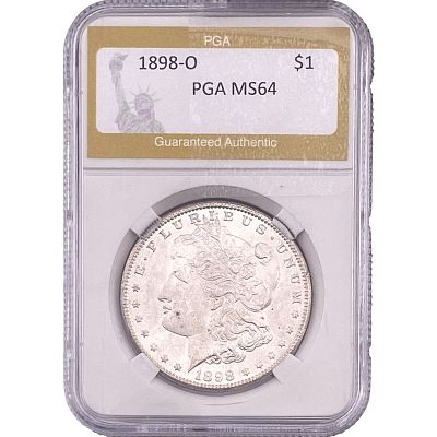 1898-O Morgan Silver Dollar PGA MS64