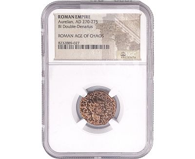 Roman Aurelian, AD 270-275 BI Dbl-Denarius NGC