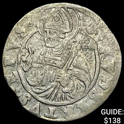1300-1450 Salzburg Silver Groshen CLOSELY UNCIRCULATED
